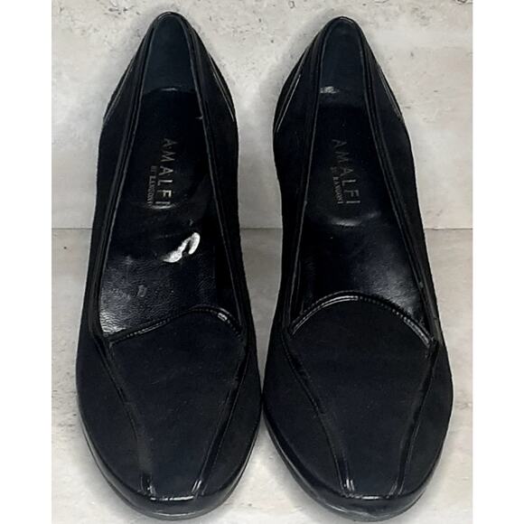 Amalfi Shoes - Ladies Amalfi Black Suede Pumps Size 10 Made in Italy